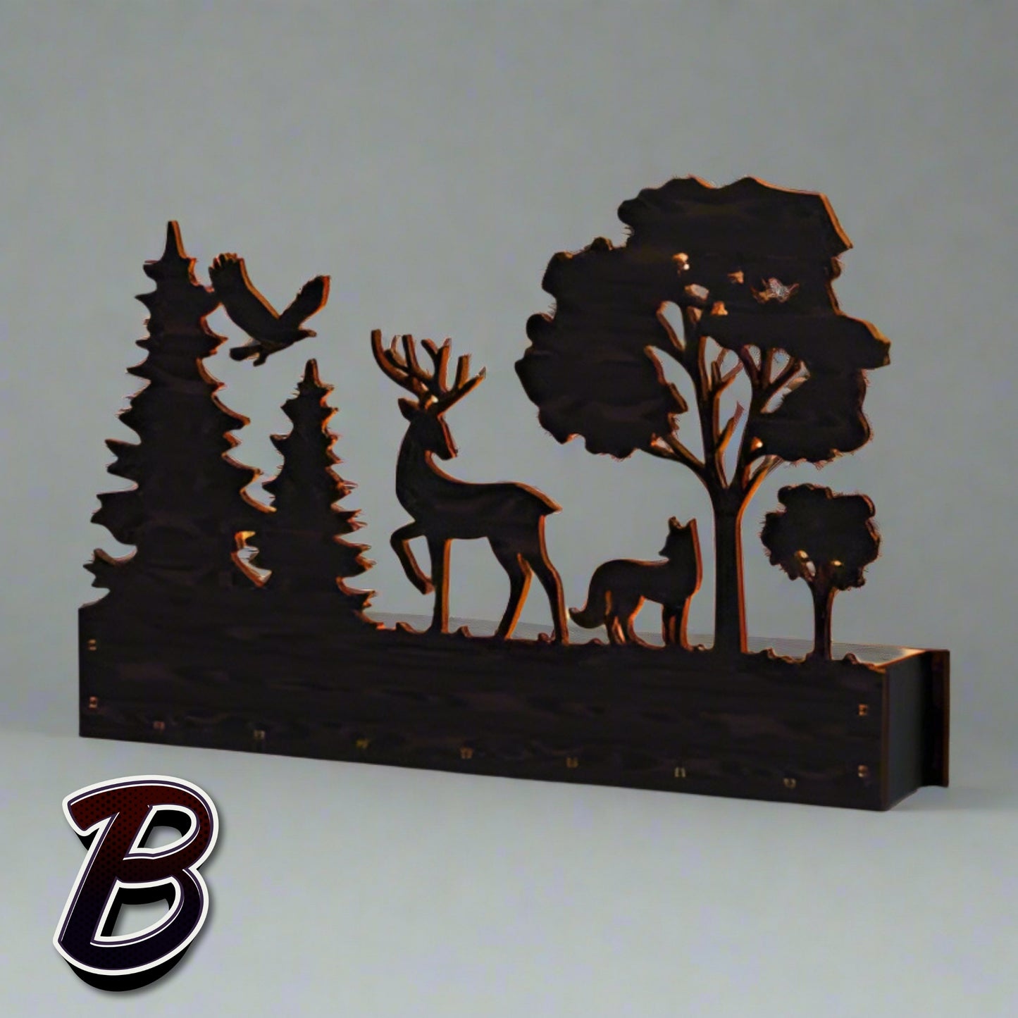 Minimalist decorative sign mounted without lighting, placed on a clean wall indoors, showcasing the versatility of both wood and acrylic options for home décor.