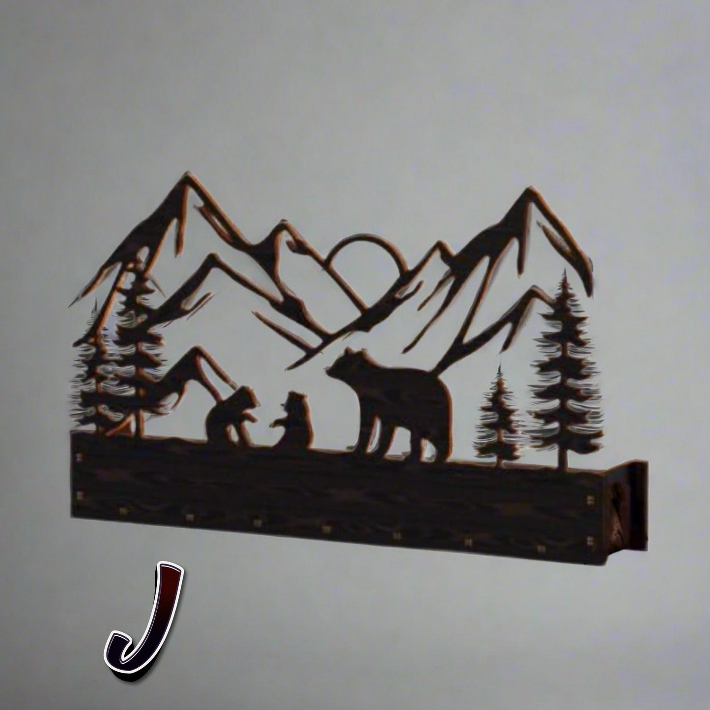 Acrylic house number sign shown in low evening light with optional backlighting, highlighting the atmospheric effect possible with external illumination.