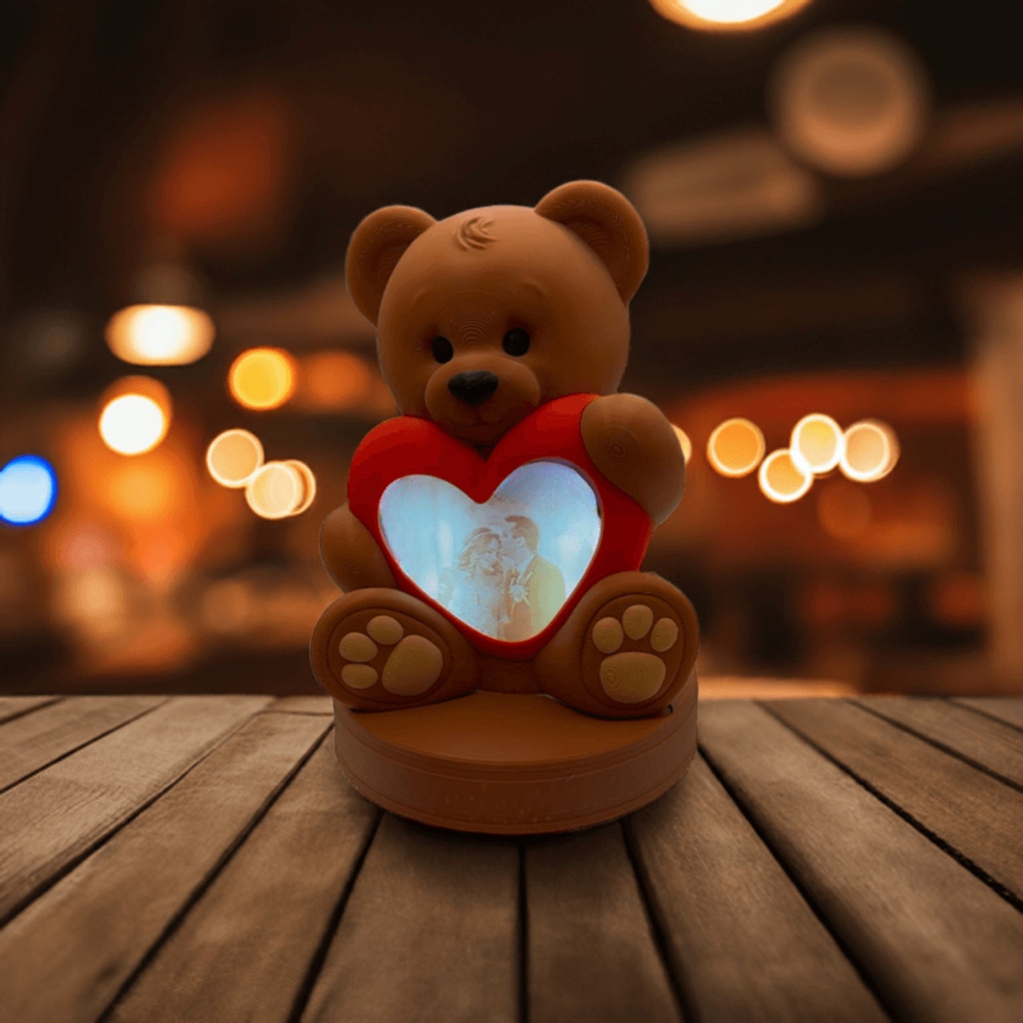 Customised Photo Love Bear Lamp