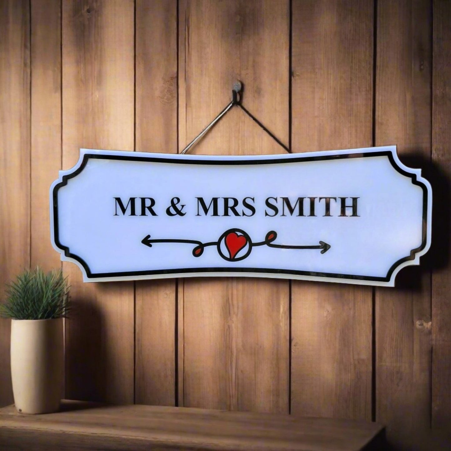 Street sign for couple
