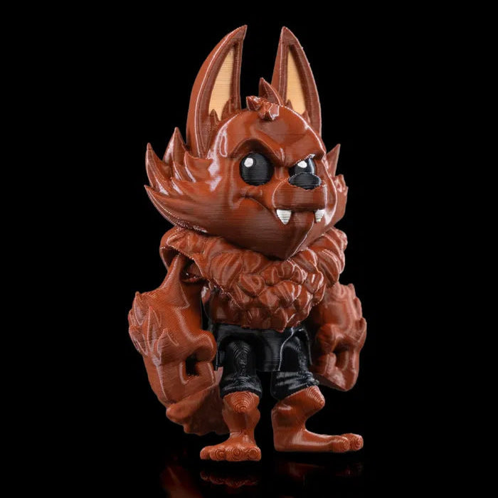 3D printed Ferocious Wolf keychain – ideal for wolf lovers and backpack enthusiasts