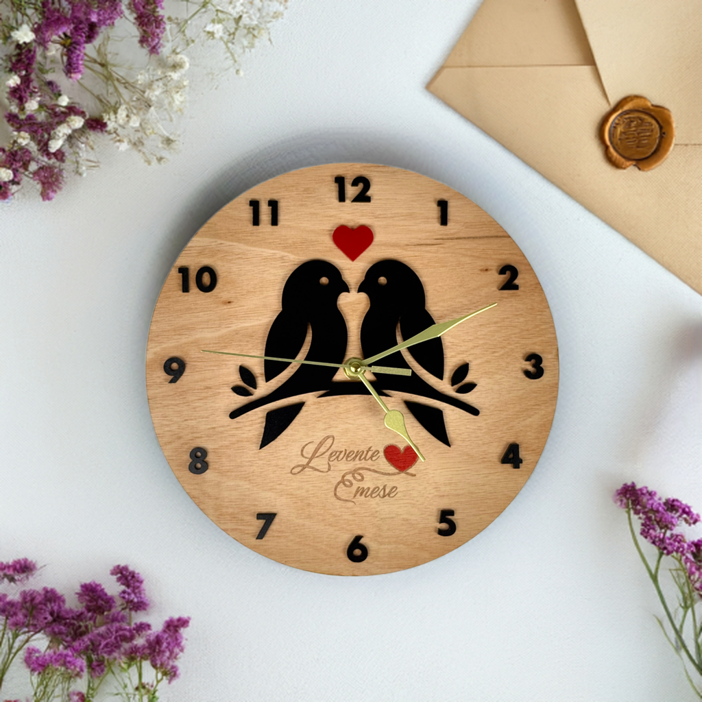 Bird love Wall Clock