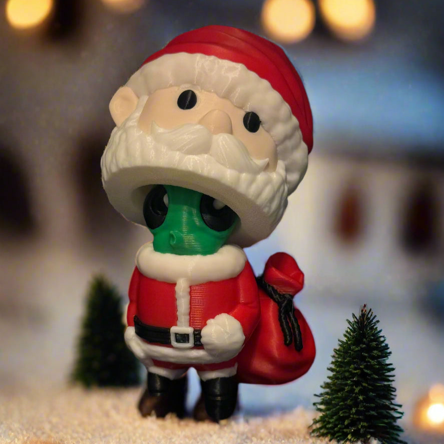 Handcrafted Mr. Santa E.T. ornament – perfect for your Christmas tree or as a unique desk decoration