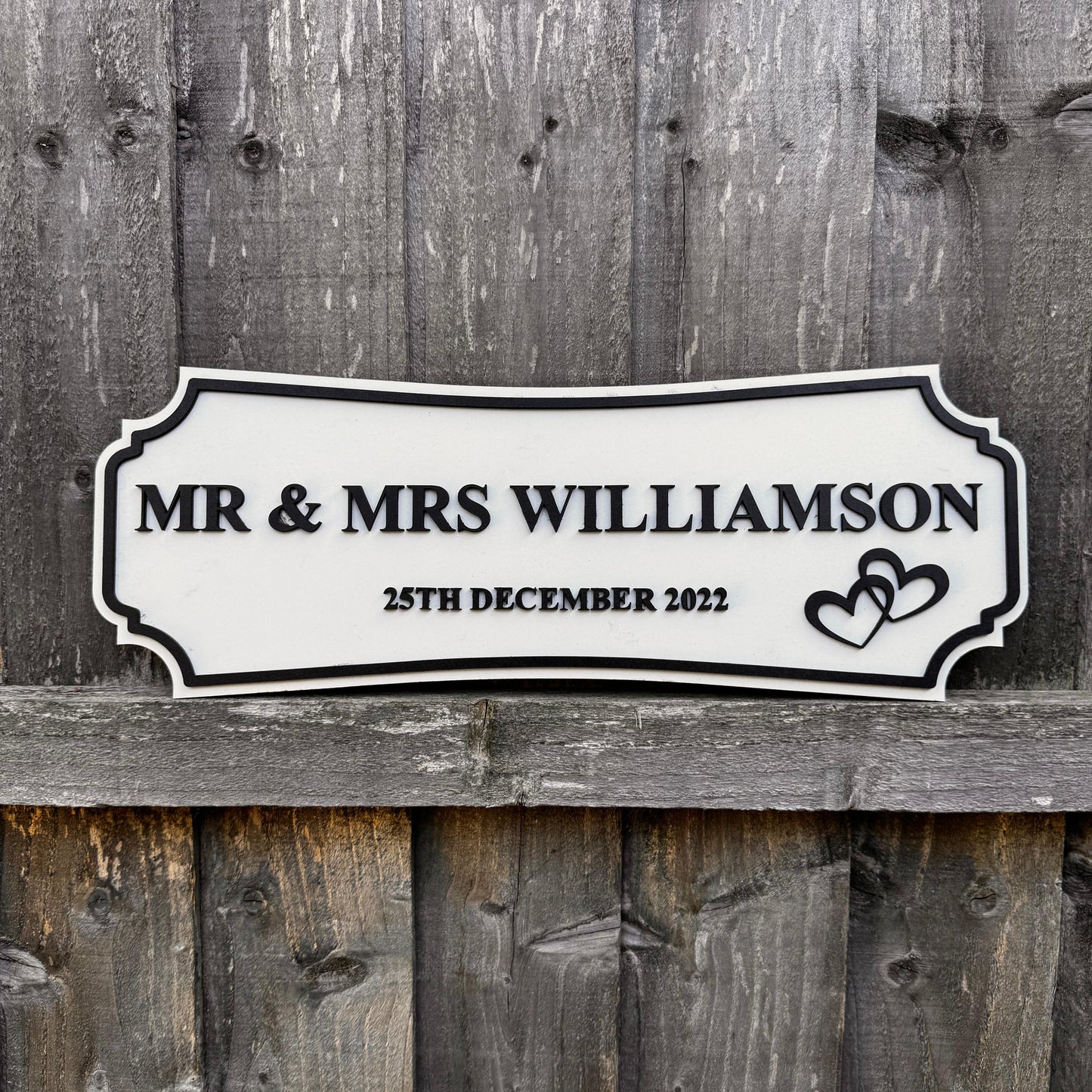 Street sign for couple