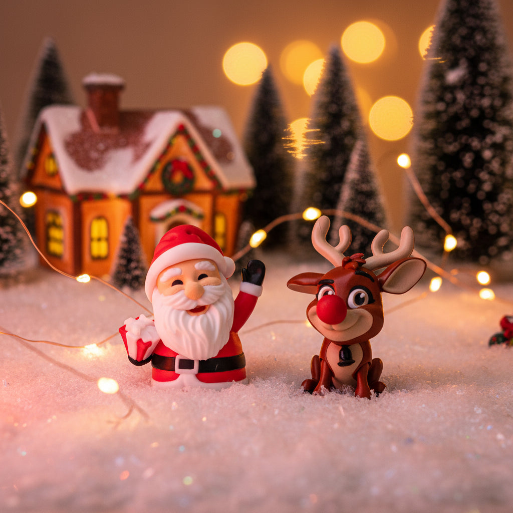 Mr. Santa Claus and Rudy the Red-Nose