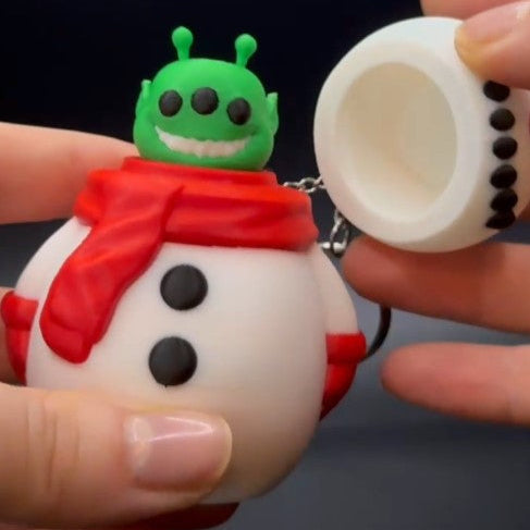 Fun Snowman E.T. – a playful and imaginative snowman design with an alien touch, ideal for your Christmas tree