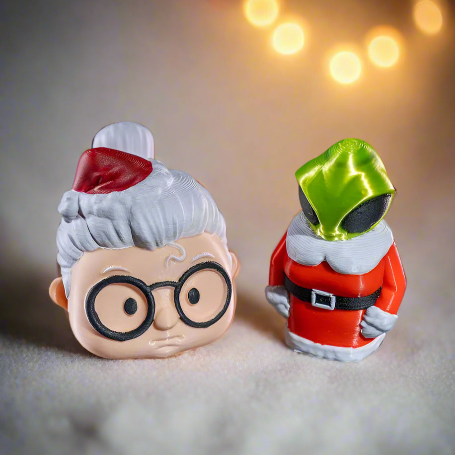 Mrs. Santa E.T. – a whimsical holiday ornament with a twist, perfect for your Christmas tree or as a quirky gift