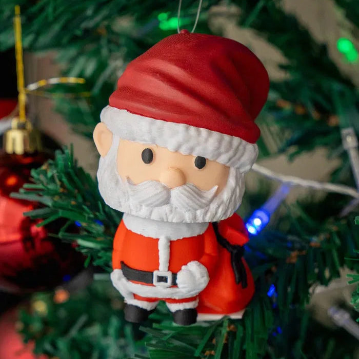 Mr. Santa E.T. Claus Figure – Quirky Santa Claus with a removable alien face, handcrafted for a fun, festive touch.