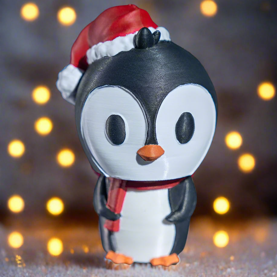 Handcrafted Penguin E.T. ornament – a playful and fun holiday decoration with an extraterrestrial twist