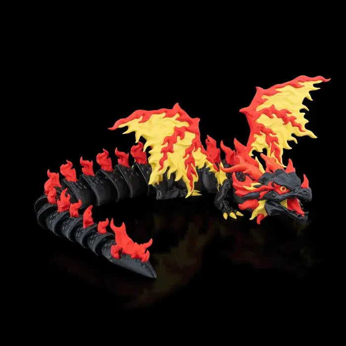 Side angle highlighting the dragon’s dynamic, moveable body and detailed features, emphasizing its strength and elegance.