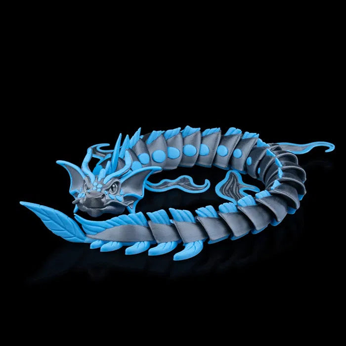 A demonstration of the Abyssal Dragon's moveable body, allowing you to adjust its pose for a dynamic display.