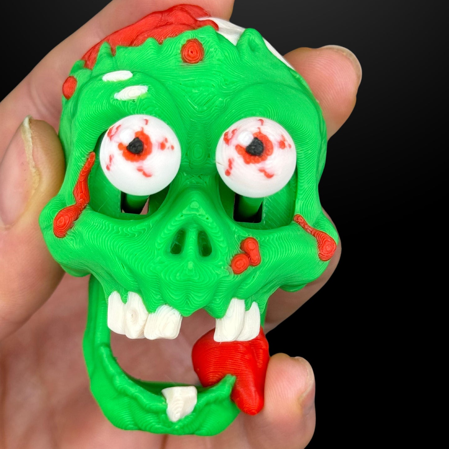 Zombie Skull Keychain – perfect gift for lovers of skull and horror-themed accessories.