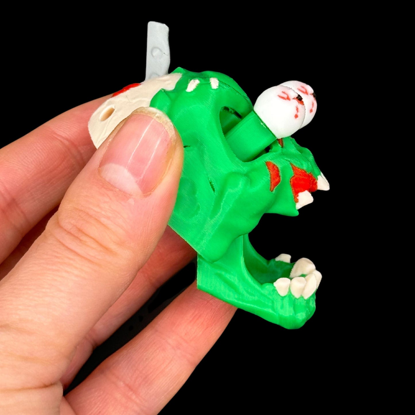 Zombie Skull Keychain – add a bit of horror with this cool zombie skull decoration