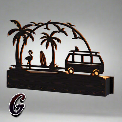 Collection of 10 unique template designs for black decorative signs, available in both wood and acrylic, showcasing different shapes and styles for custom selection
