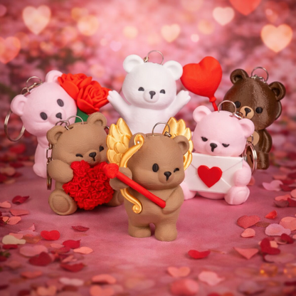 Bear Keychains Personalized with a Letter