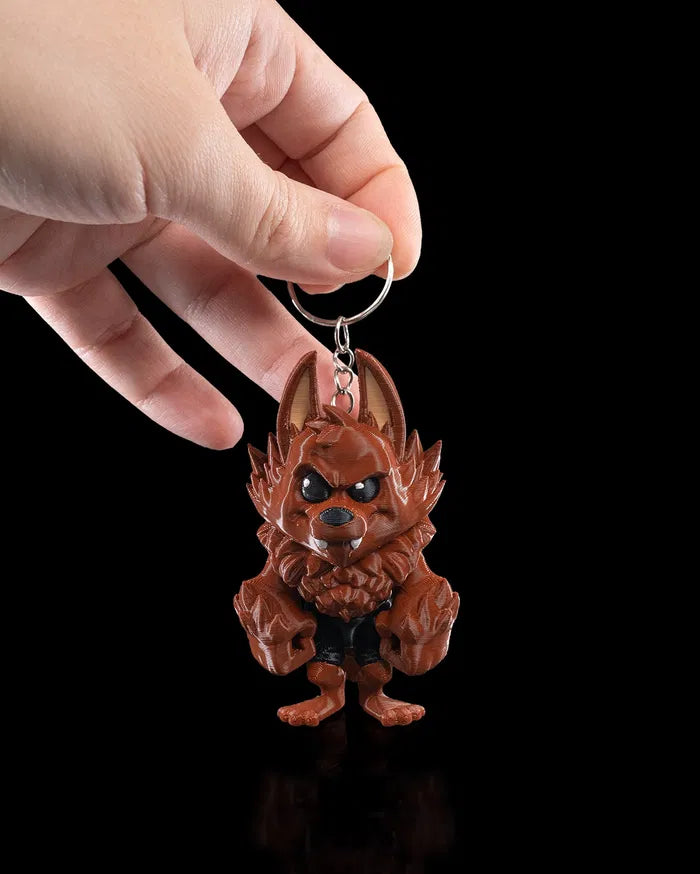 Unique Ferocious Wolf keychain – a striking and sturdy accessory for your bag or key