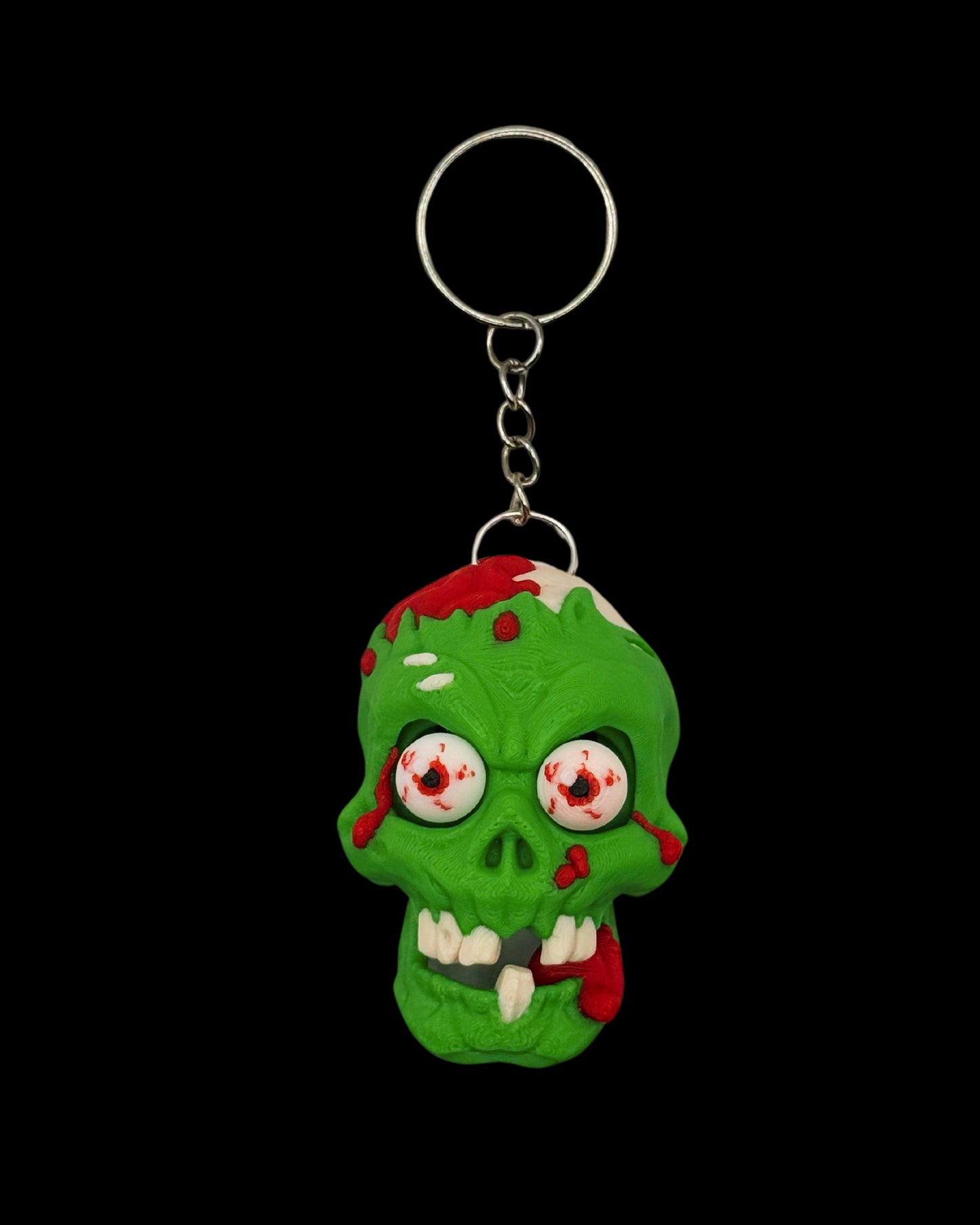 Zombie Skull Keychain – add spooky vibes to keys or bags with this skull-themed accessory