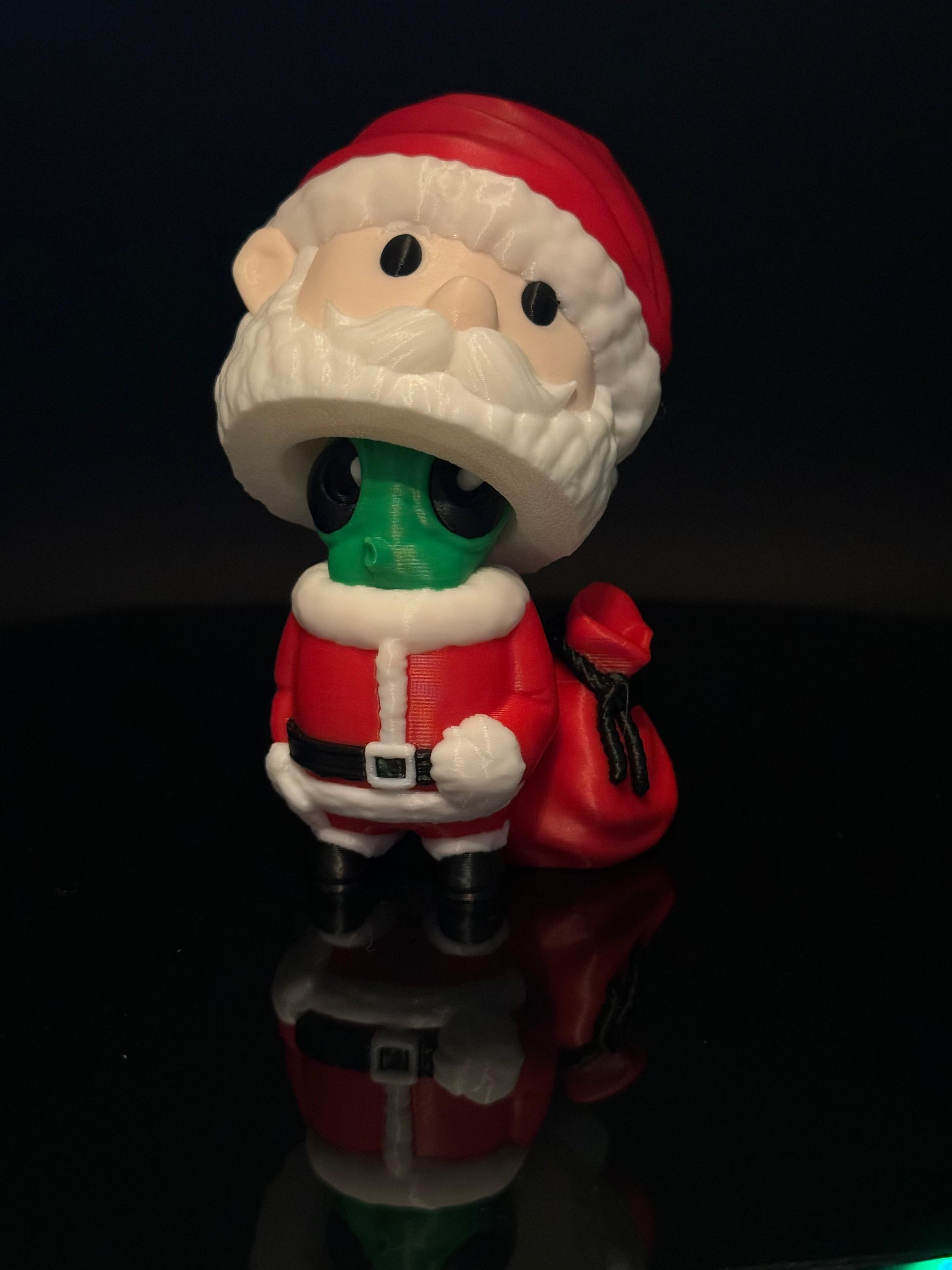 Handcrafted Mr. Santa E.T. ornament – perfect for your Christmas tree or as a unique desk decoration