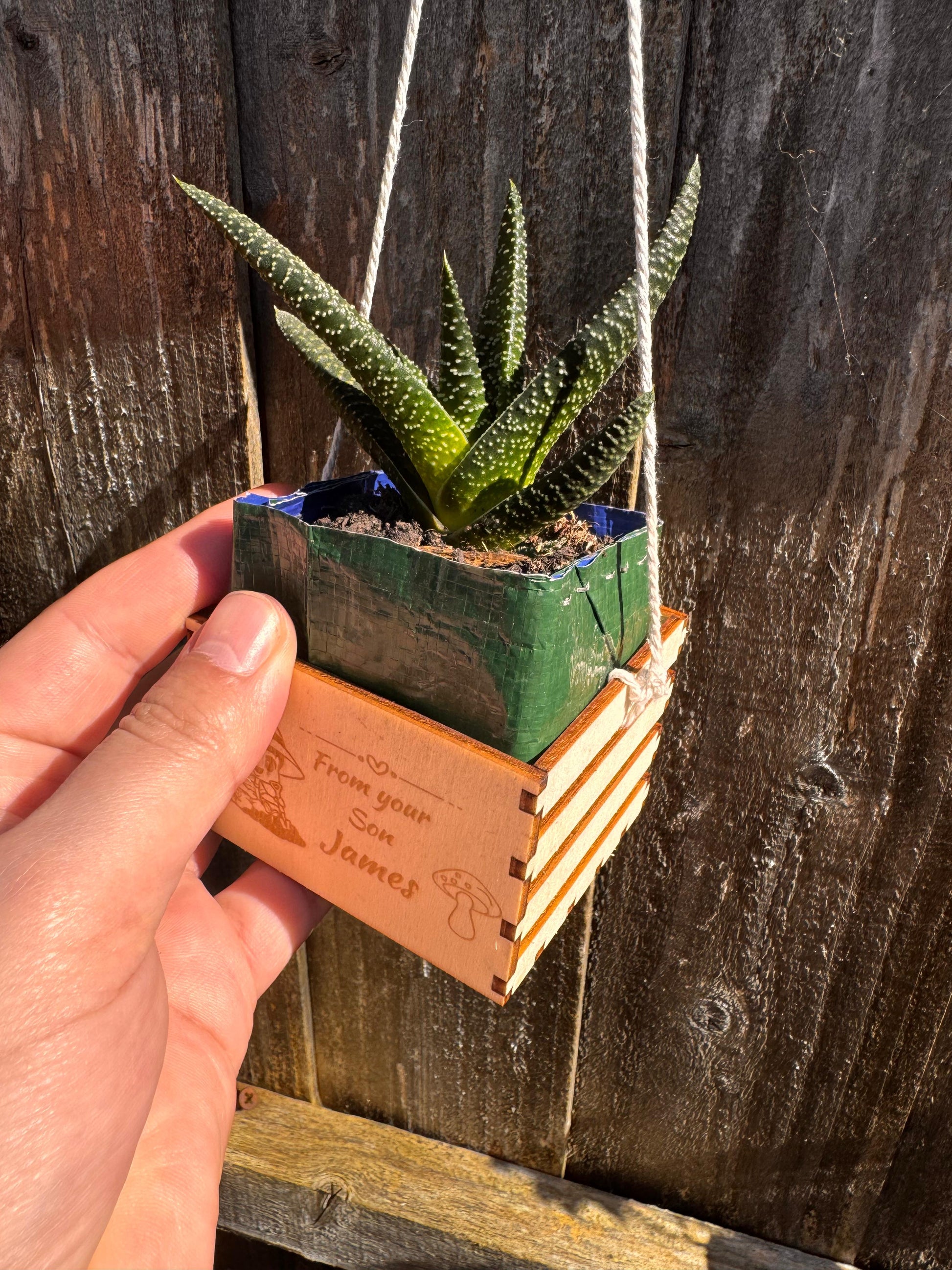 engraved pot plant Custom Engraved Wooden Flower Pot – TGY Handmade