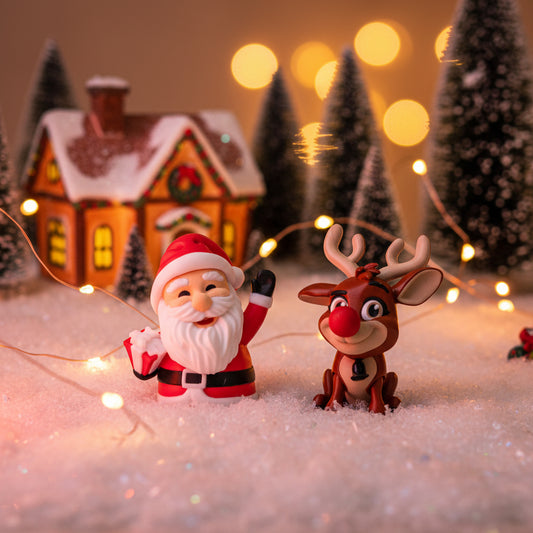 Mr. Santa Claus and Rudy the Red-Nose