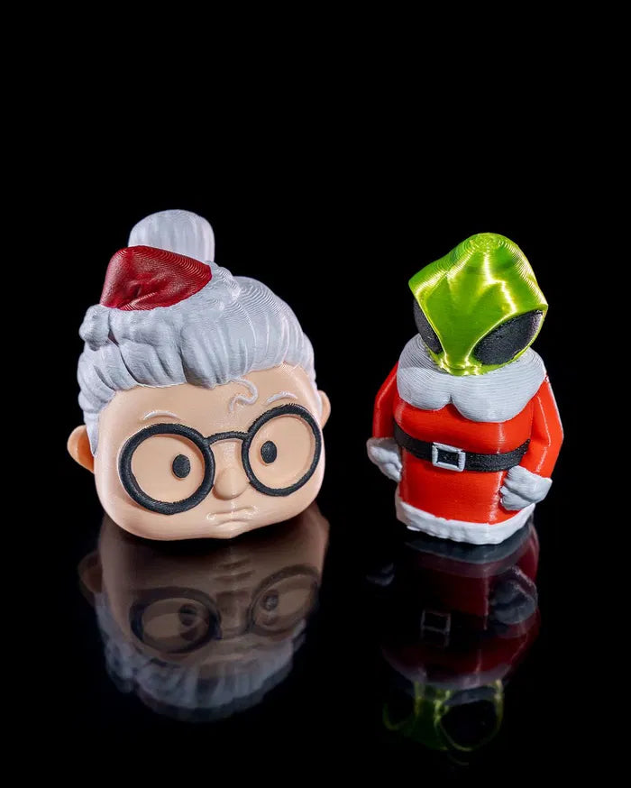 Mrs. Santa E.T. – a whimsical holiday ornament with a twist, perfect for your Christmas tree or as a quirky gift