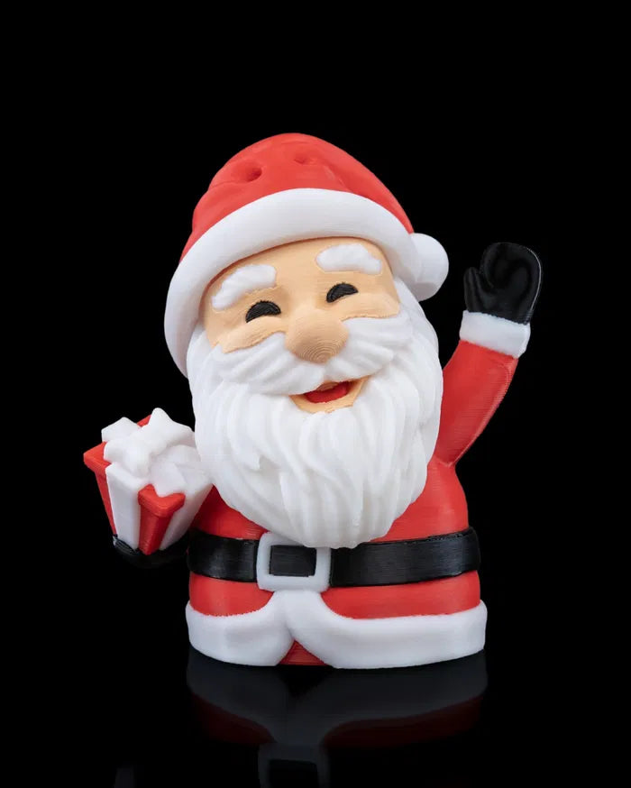 3D-printed Santa Claus figure, designed as a charming Christmas decoration for your holiday season.