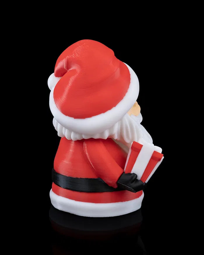 3D-printed Santa Claus figure with a charming smile, perfect for adding cheer to your holiday decorations