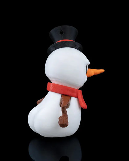 Cute snowman figure with a scarf, perfect for holiday home decor