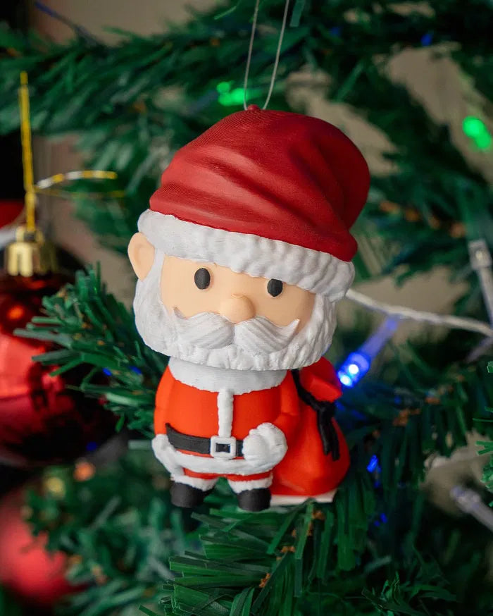 Mr. Santa E.T. Claus Figure – Quirky Santa Claus with a removable alien face, handcrafted for a fun, festive touch.
