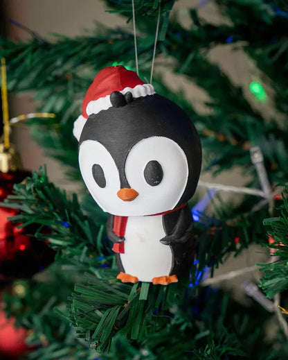 Festive Penguin E.T. – a fun and quirky holiday ornament featuring an alien penguin character