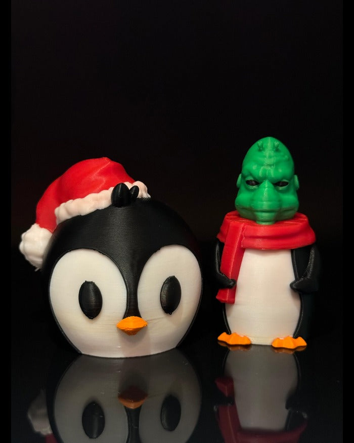 Penguin E.T. – a quirky alien-inspired penguin ornament, perfect for your Christmas tree or as a unique gift