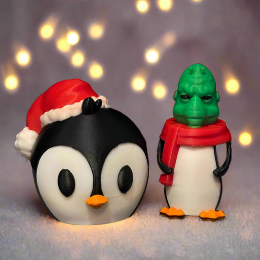 Penguin E.T. – a quirky alien-inspired penguin ornament, perfect for your Christmas tree or as a unique gift