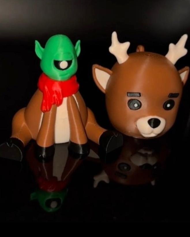 Rudolph the Deer E.T. – a fun alien twist on the classic reindeer, perfect for your Christmas tree or as a unique gift