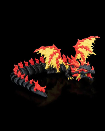 Side angle highlighting the dragon’s dynamic, moveable body and detailed features, emphasizing its strength and elegance.
