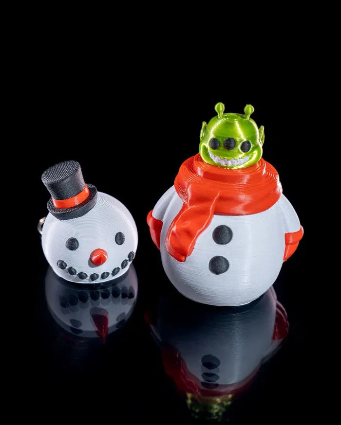 Snowman E.T. – a unique and playful snowman ornament with an extraterrestrial twist, perfect for holiday decorations.