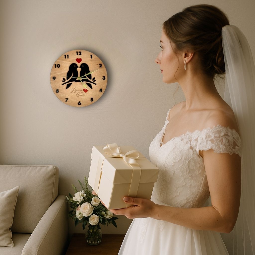Bird love Wall Clock