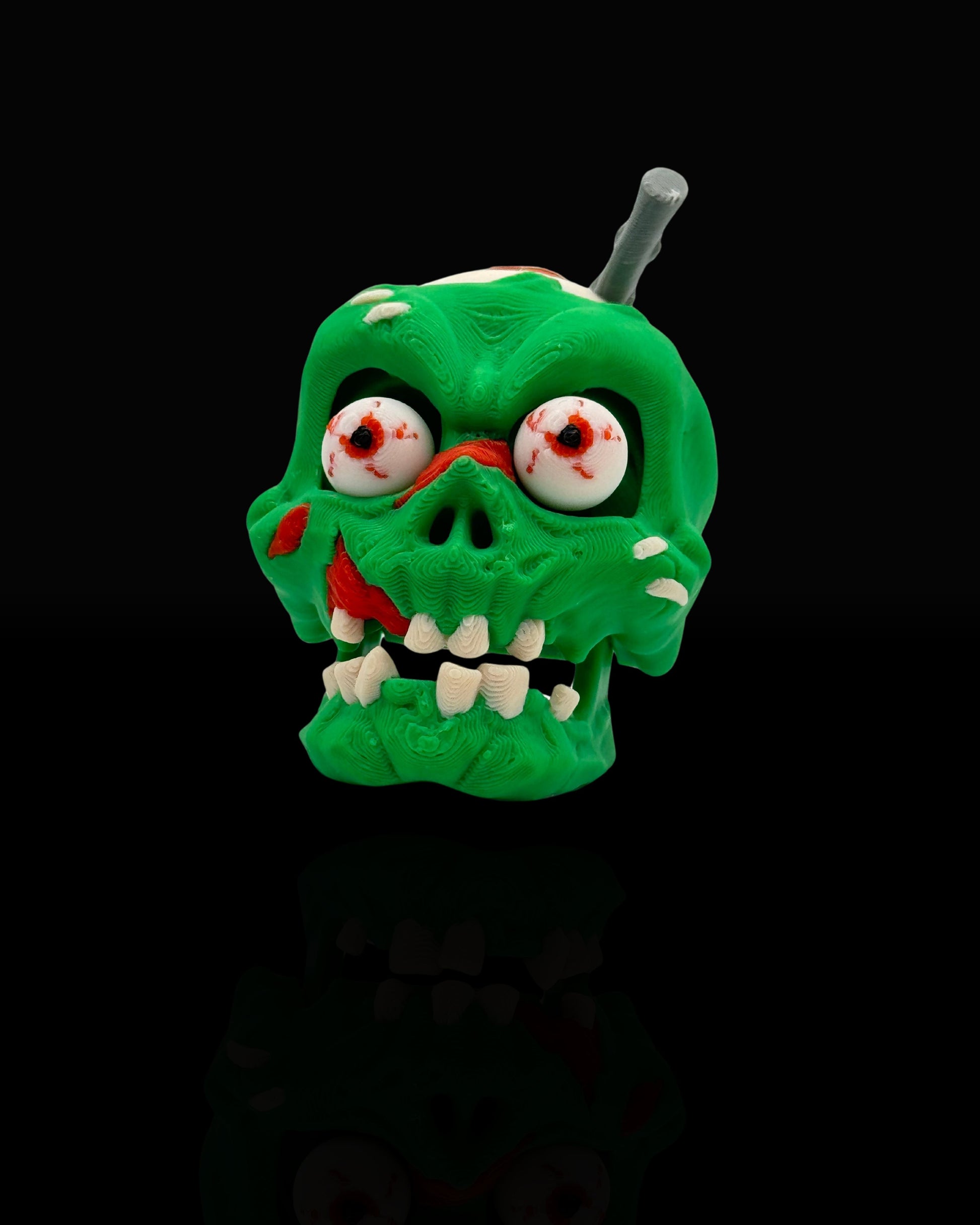 Zombie Skull Keychain – spooky and fun skull charm, perfect for horror fans.