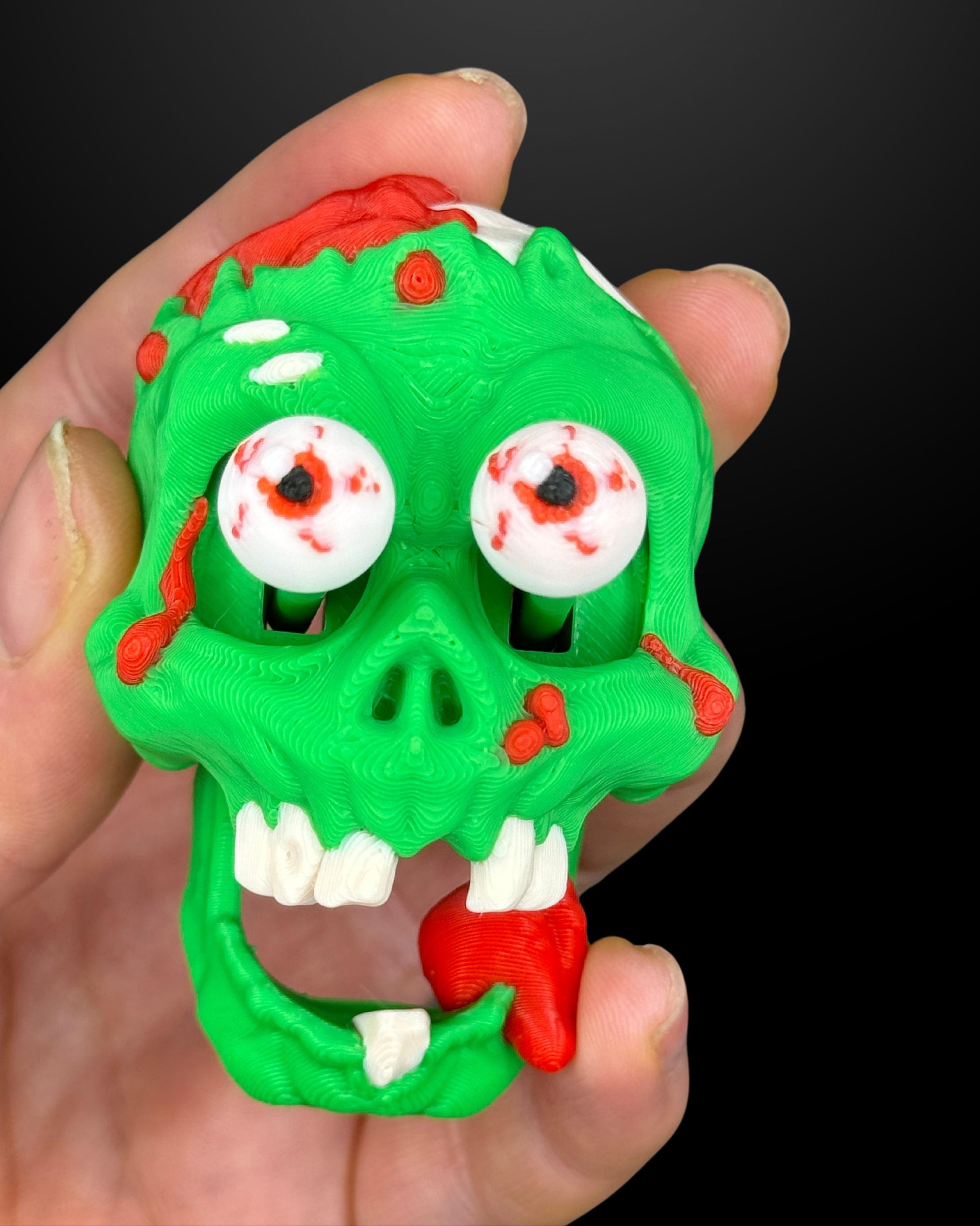 Zombie Skull Keychain – perfect gift for lovers of skull and horror-themed accessories.